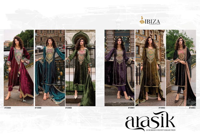 Arasik By Ibiza Embroidery Viscose Velvet Salwar Kameez Wholesale Price In Surat